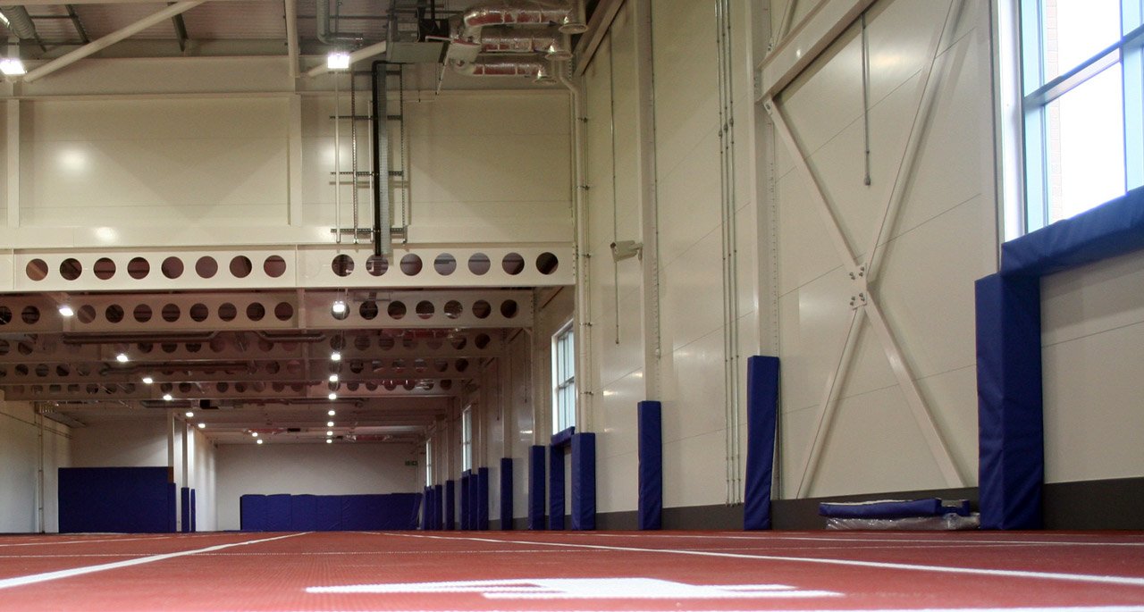 sports hall gym pads pillar and walls